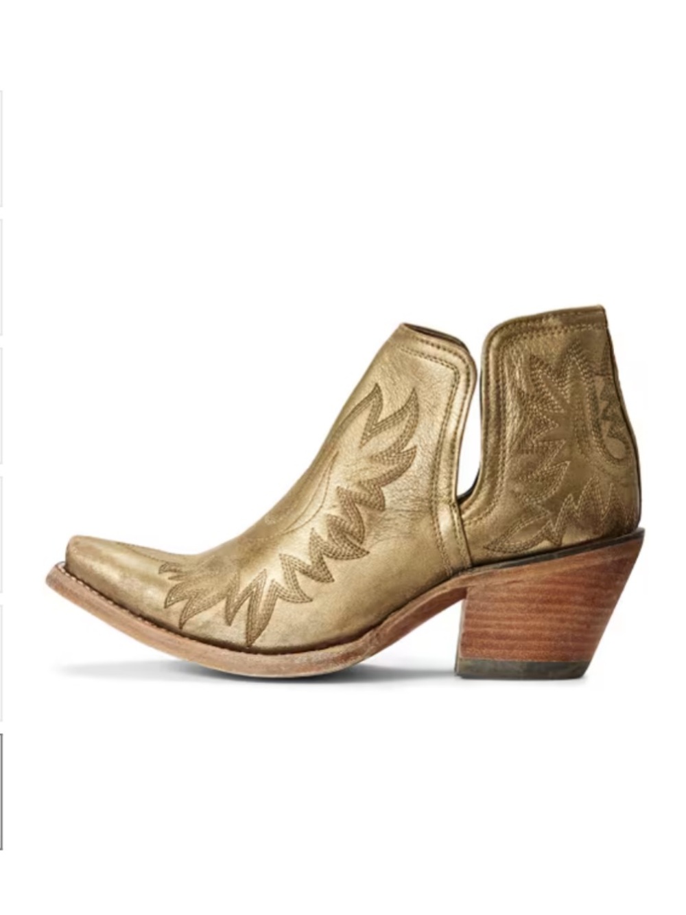 Ariat Y2K Dixon Distressed Gold Western Boots Size 7 Handcrafted Coastal Cowgirl - Picture 4 of 16